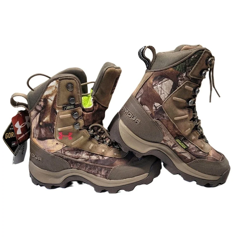 NWT Under Armour Brow Tine Hunting Boots 400g Primaloft Gore-Tex Womens 6 Camo